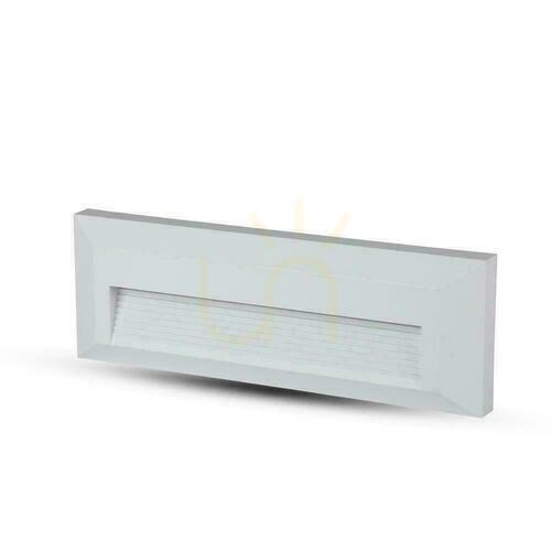 Prüfen Treppenleuchte 3W LED V-TAC Weiß Rechteckig 230V IP65 VT-1162 4000K 110lm