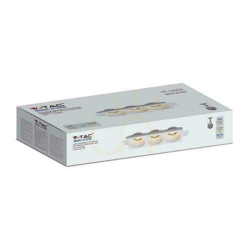 Prüfen V-TAC 3xGU10 Gips-Deckenleuchte Weiß 280x100 VT-11013 3 Jahre Garantie