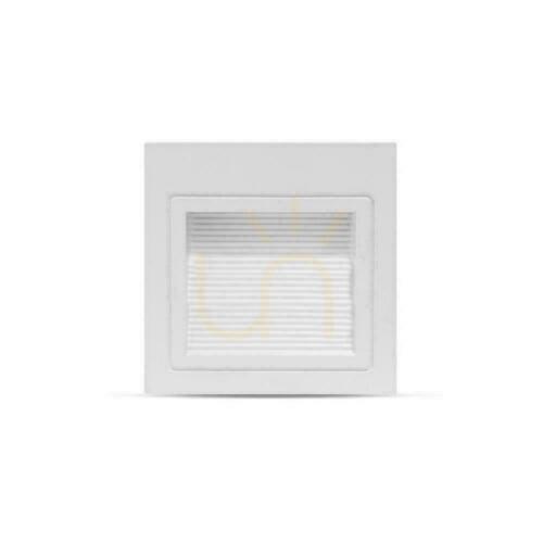Prüfen V-TAC 3W LED-Treppenleuchte Quadratisch Weiß 230V VT-1143 4000K 200lm.