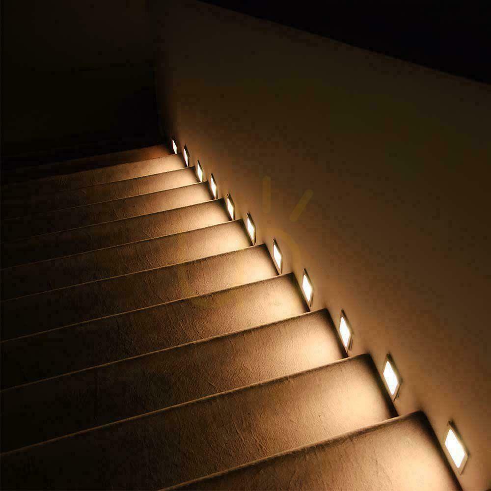 Prüfen V-TAC 3W LED-Treppenleuchte Quadratisch Weiß 230V VT-1143 4000K 200lm. V-TAC 3W LED-Treppenleuchte Quadratisch Weiß 230V VT-1143 4000K 200lm.