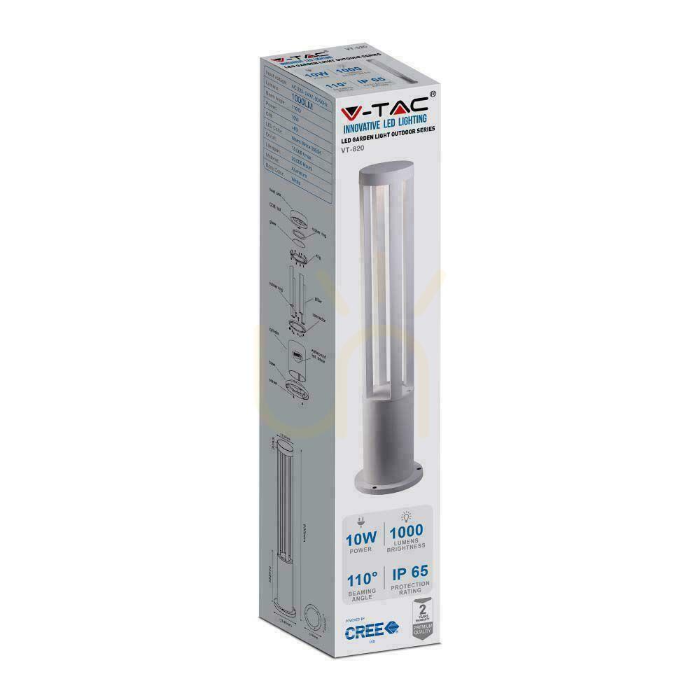 Anzeige V-TAC 10W LED Gartenmast IP65 Weiß 80cm VT-820-W 3000K 1000lm V-TAC 10W LED Gartenmast IP65 Weiß 80cm VT-820-W 3000K 1000lm