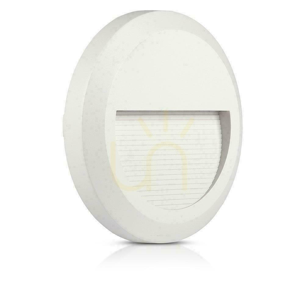 Aussicht 2W LED V-TAC-Treppenleuchte Weiß Rund 230V IP65 VT-1142 3000K 80lm 2W LED V-TAC-Treppenleuchte Weiß Rund 230V IP65 VT-1142 3000K 80lm