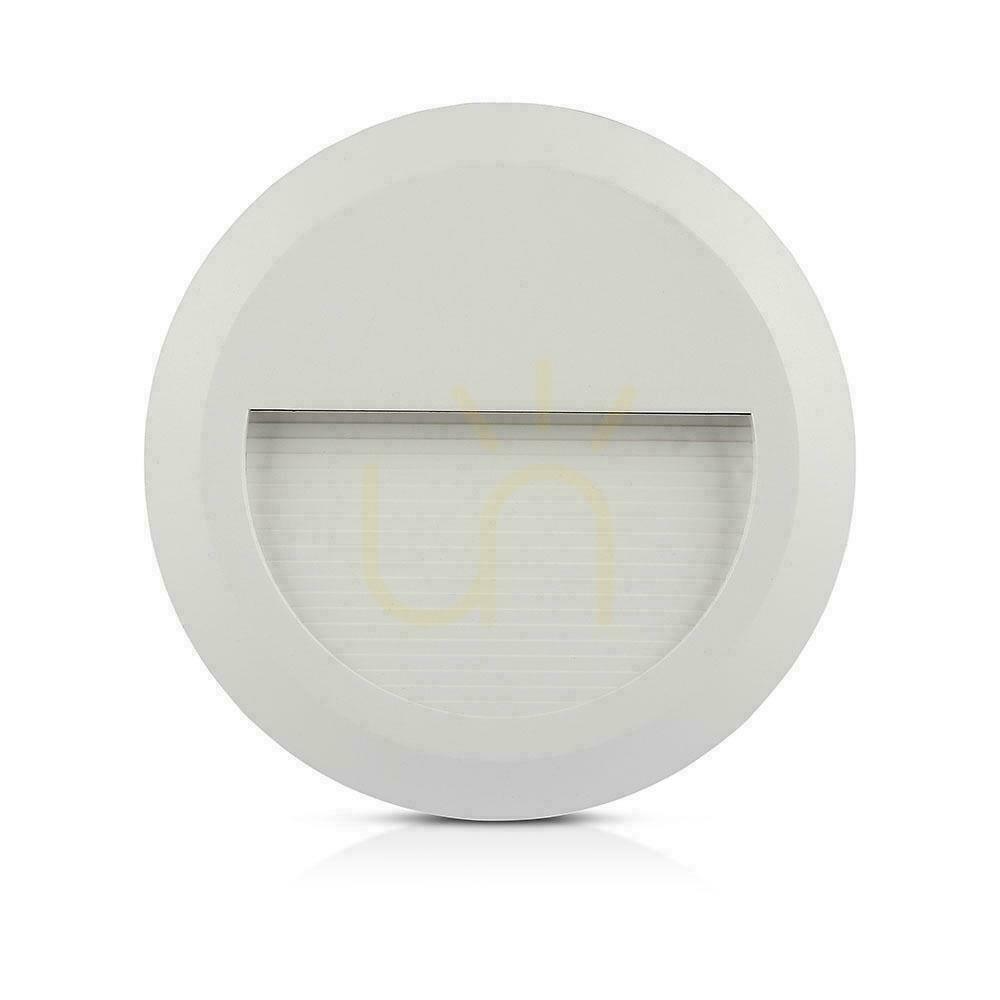 Anzeige 2W LED V-TAC-Treppenleuchte Weiß Rund 230V IP65 VT-1142 3000K 80lm 2W LED V-TAC-Treppenleuchte Weiß Rund 230V IP65 VT-1142 3000K 80lm