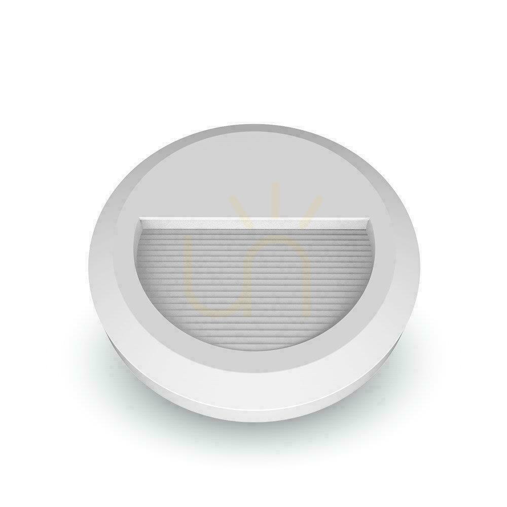 Prüfen 2W LED V-TAC-Treppenleuchte Weiß Rund 230V IP65 VT-1142 3000K 80lm 2W LED V-TAC-Treppenleuchte Weiß Rund 230V IP65 VT-1142 3000K 80lm