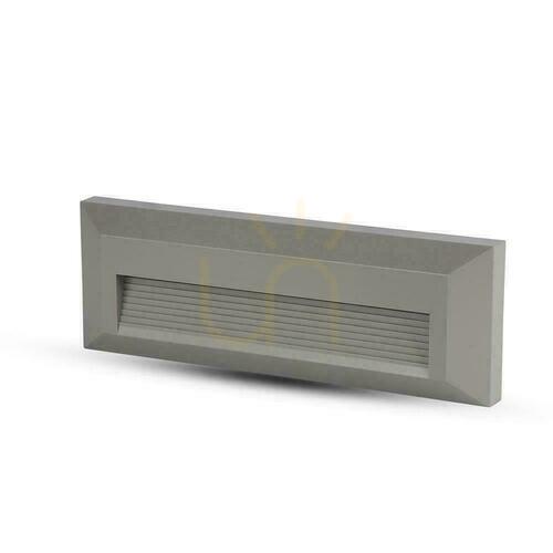 Prüfen 3W LED V-TAC Treppenleuchte Grau Rechteckig 230V IP65 VT-1162 4000K 110lm