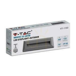 3W LED V-TAC Treppenleuchte Grau Rechteckig 230V IP65 VT-1162 4000K 110lm small 3