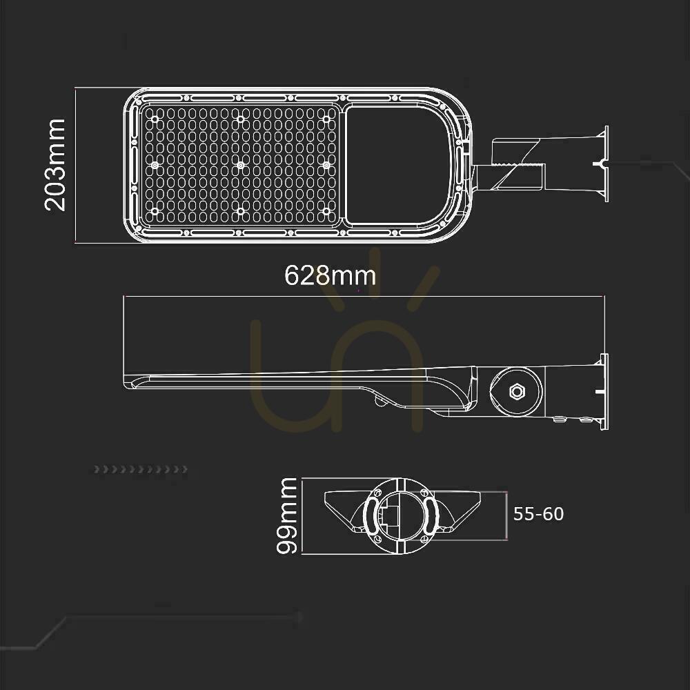 Zeige V-TAC SAMSUNG CHIP LED Straßenleuchte mit Steuerung und Lichtsensor 150W 120Lm/W VT-169ST-S 6500K 16500lm 5 Jahre Garantie V-TAC SAMSUNG CHIP LED Straßenleuchte mit Steuerung und Lichtsensor 150W 120Lm/W VT-169ST-S 6500K 16500lm 5 Jahre Garantie