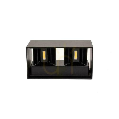Prüfen V-TAC 24W LED Wandleuchte Oben Unten IP65 Schwarz VT-8125-B-N 4000K 2720lm.