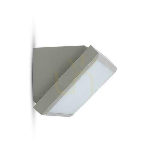 Prüfen V-TAC 20W LED Beveled Gray IP65 VT-8055-N 3000K 2050lm Wandleuchte.