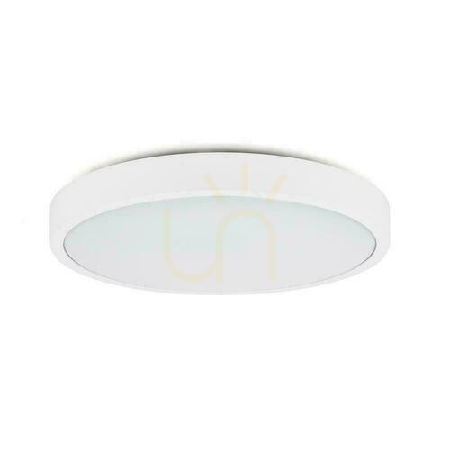 Prüfen V-TAC 30W LED Plafond Rund IP44 42cm Weiß VT-8630W-RD 3000K 3000lm.