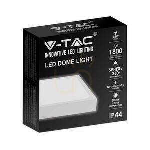 Plafond V-TAC 18W LED Square IP44 23x23cm Weiß VT-8618W-SQ 6500K 1800lm. small 2