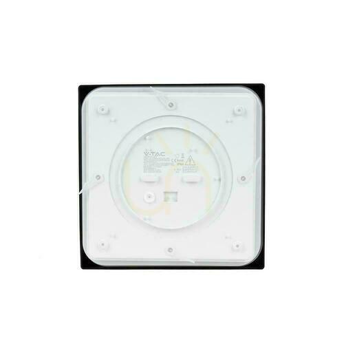 Prüfen Plafond V-TAC 18W LED Quadratisch IP44 23x23cm Schwarz VT-8618B-SQ 4000K 1800lm