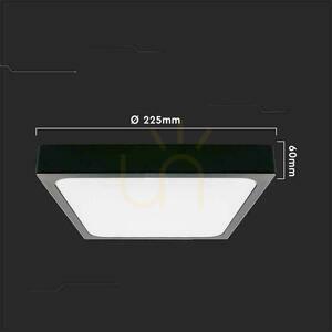 Plafond V-TAC 18W LED Quadratisch IP44 23x23cm Schwarz VT-8618B-SQ 4000K 1800lm small 4