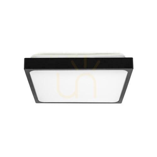 Prüfen Plafond V-TAC 18W LED Quadratisch IP44 23x23cm Schwarz VT-8618B-SQ 4000K 1800lm