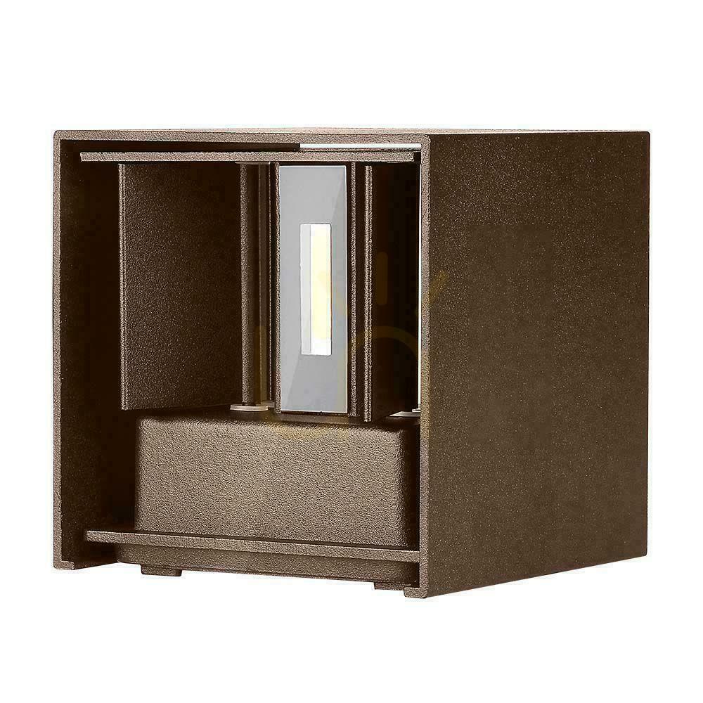 Aussicht V-TAC 11W LED Wandleuchte Oben Unten Verstellbar Bronze Corten Quadratisch IP65 VT-759-12 3000K 1360lm V-TAC 11W LED Wandleuchte Oben Unten Verstellbar Bronze Corten Quadratisch IP65 VT-759-12 3000K 1360lm