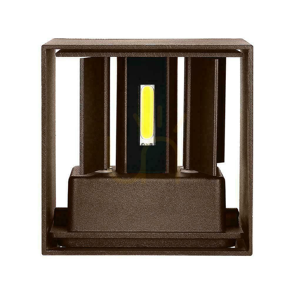 Vorschau V-TAC 11W LED Wandleuchte Oben Unten Verstellbar Bronze Corten Quadratisch IP65 VT-759-12 3000K 1360lm V-TAC 11W LED Wandleuchte Oben Unten Verstellbar Bronze Corten Quadratisch IP65 VT-759-12 3000K 1360lm