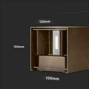 V-TAC 11W LED Wandleuchte Oben Unten Verstellbar Bronze Corten Quadratisch IP65 VT-759-12 3000K 1360lm 6 V-TAC 11W LED Wandleuchte Oben Unten Verstellbar Bronze Corten Quadratisch IP65 VT-759-12 3000K 1360lm small 6