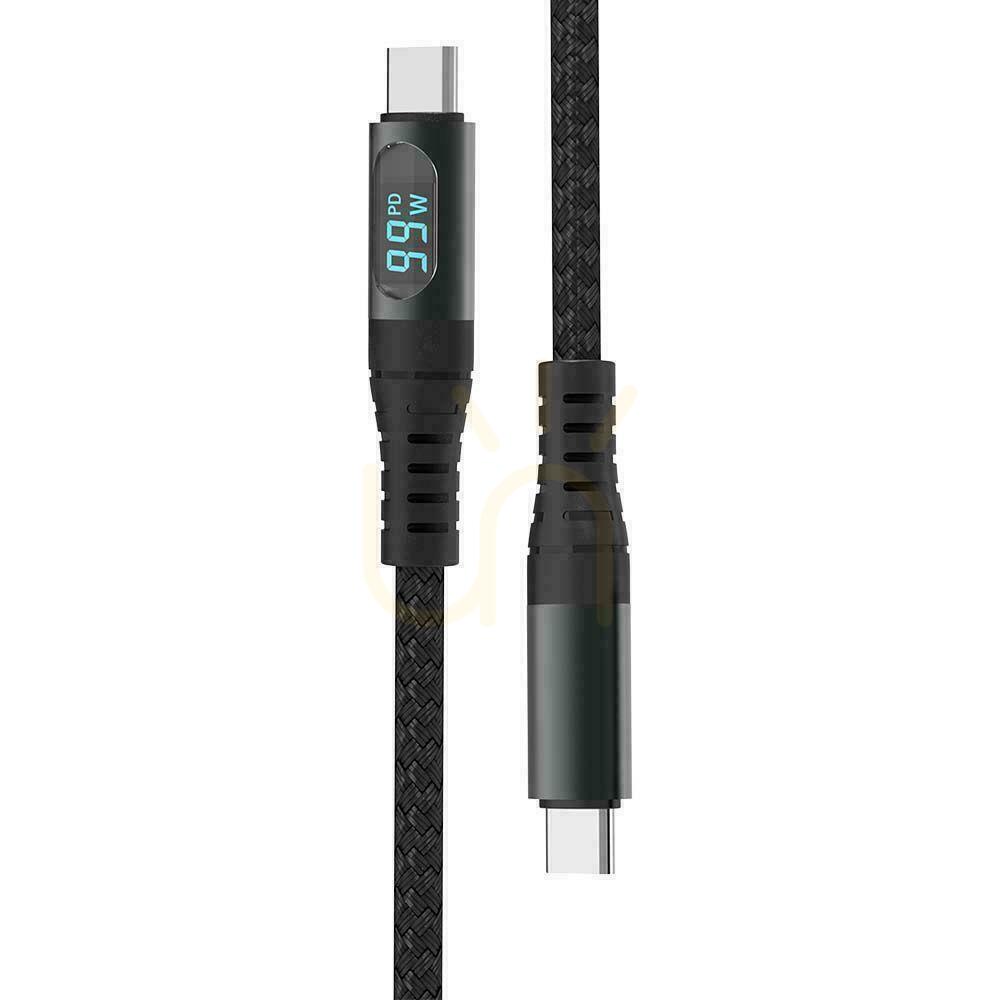 Prüfen USB-C-auf-USB-C-Kabel V-TAC VT-5303 schwarz 1 m 100 W USB-C-auf-USB-C-Kabel V-TAC VT-5303 schwarz 1 m 100 W