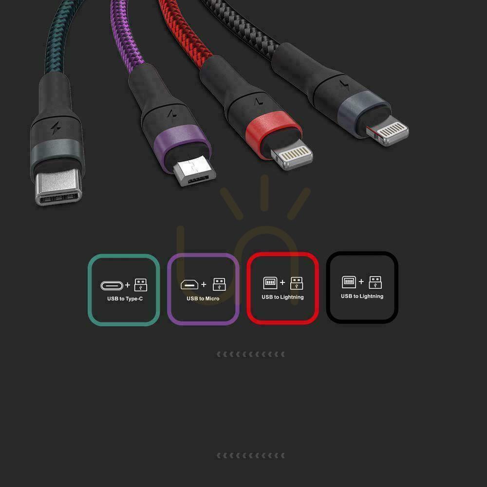Vorschau 4-in-1 1.2Mb V-TAC PD 2.4A Kabel VT-5351 4-in-1 1.2Mb V-TAC PD 2.4A Kabel VT-5351