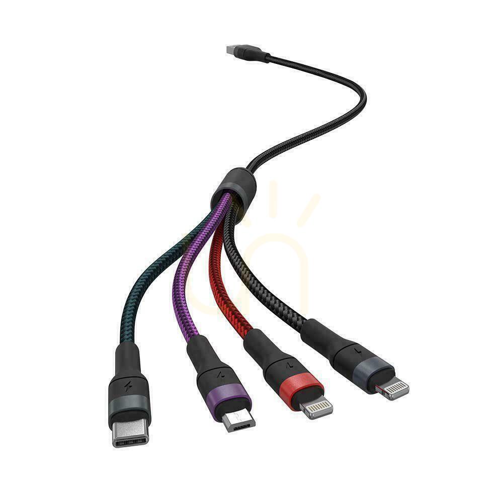 Prüfen 4-in-1 1.2Mb V-TAC PD 2.4A Kabel VT-5351 4-in-1 1.2Mb V-TAC PD 2.4A Kabel VT-5351