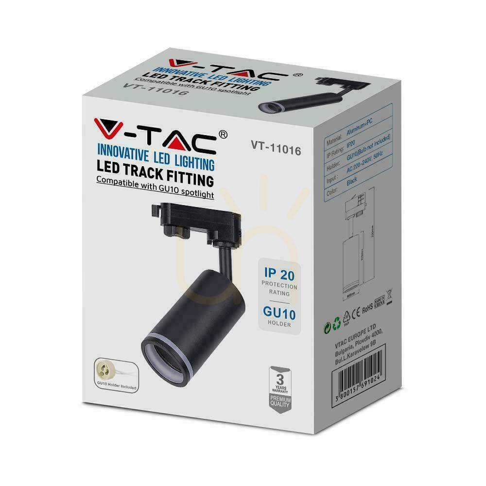 Vorschau GU10 V-TAC Rail System 3F Leuchte Schwarz VT-11016-B GU10 V-TAC Rail System 3F Leuchte Schwarz VT-11016-B