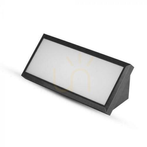 Prüfen V-TAC 12W LED-Wandleuchte mit Abschrägung Schwarz IP65 VT-8054 4000K 1250lm.