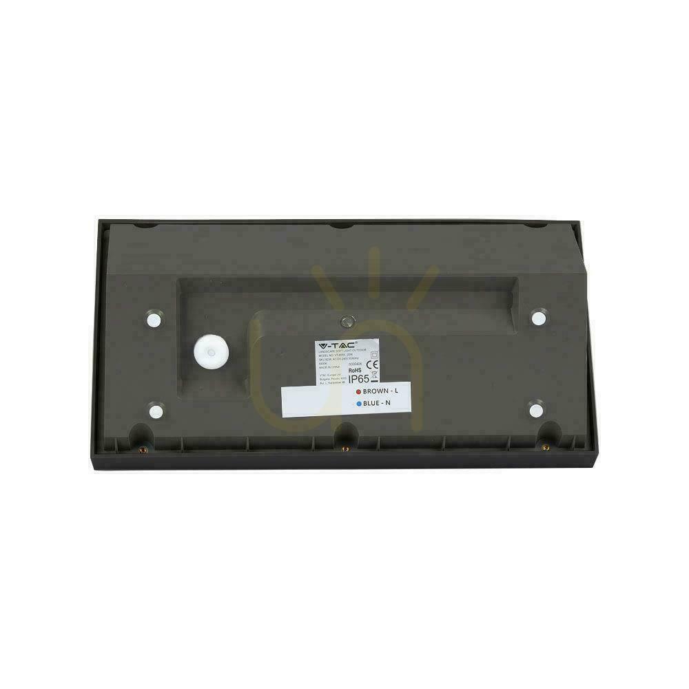 Vorschau V-TAC 20W LED-Wandleuchte mit Abschrägung Schwarz IP65 VT-8055 3000K 2045lm V-TAC 20W LED-Wandleuchte mit Abschrägung Schwarz IP65 VT-8055 3000K 2045lm