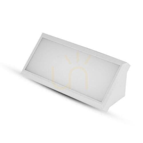 Prüfen V-TAC 12W LED-Wandleuchte mit Abschrägung Weiß IP65 VT-8054 3000K 1250lm.