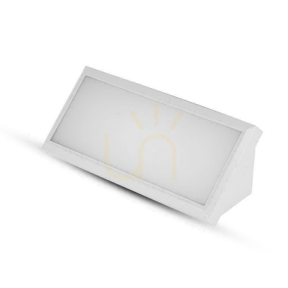 Aussicht V-TAC 12W LED-Wandleuchte mit Abschrägung Weiß IP65 VT-8054 6400K 1250lm. V-TAC 12W LED-Wandleuchte mit Abschrägung Weiß IP65 VT-8054 6400K 1250lm.