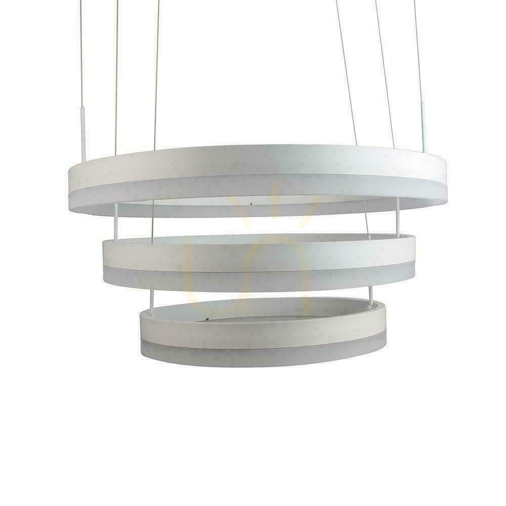 Aussicht LED V-TAC 82W Soft Light Chandelier Pendelleuchte Dimmbar Weiß VT-82-3-W-N 3000K 4550lm 3 Jahre Garantie LED V-TAC 82W Soft Light Chandelier Pendelleuchte Dimmbar Weiß VT-82-3-W-N 3000K 4550lm 3 Jahre Garantie