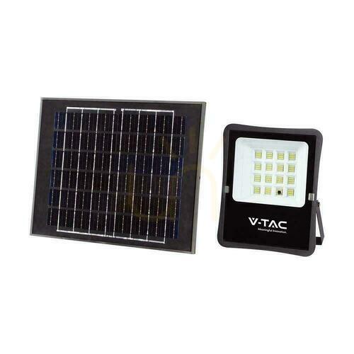 Prüfen V-TAC 12W Solar LED Projektor Fernsteuerung, AUTO, Timer IP65 VT-55100 6400K 1200lm