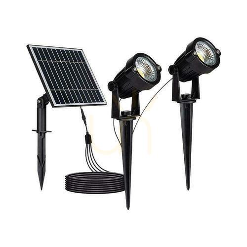 Prüfen LED V-TAC Solarbetriebene Garten Bodenleuchten Set 2x1.2W IP65 VT-11031 3000K 90lm 3 Jahre Garantie