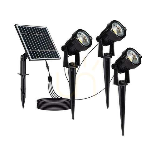 Prüfen LED V-TAC Solarbetriebene Garten Bodenleuchten Set 3x1.2W IP65 VT-11032 3000K 50lm 3 Jahre Garantie