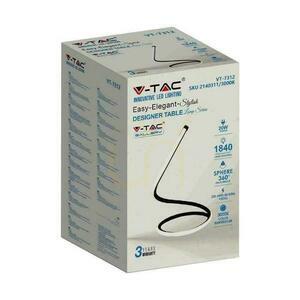 LED Lampe V-TAC Curved Black Profile 20W 35cm VT-7312-B-N 3000K 1840lm 3 Jahre Garantie small 1
