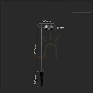 V-TAC LED-Gartenleuchte für Blumenbeete, Sträucher und Ziergräser – 2 Funktionen, 6 W, IP65, 100 cm, schwarz, VT-11107-B, 3000 K, 520 lm 5 V-TAC LED-Gartenleuchte für Blumenbeete, Sträucher und Ziergräser – 2 Funktionen, 6 W, IP65, 100 cm, schwarz, VT-11107-B, 3000 K, 520 lm small 5