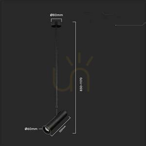 V-TAC GU10 Adjustable Ceiling Luminaire 830-1170mm Schwarz VT-7900 3 Jahre Garantie 4 V-TAC GU10 Adjustable Ceiling Luminaire 830-1170mm Schwarz VT-7900 3 Jahre Garantie small 4