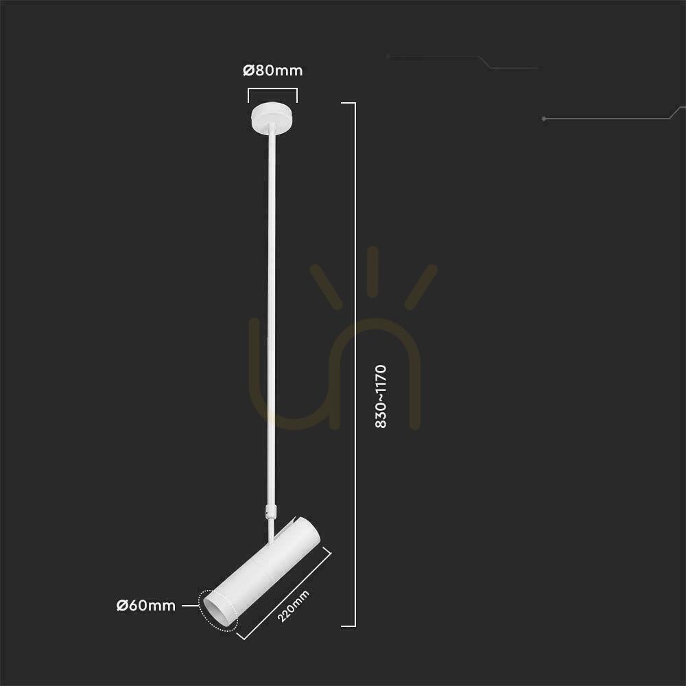 Zeige V-TAC GU10 Adjustable Ceiling Luminaire 830-1170mm Weiß VT-7900 3 Jahre Garantie V-TAC GU10 Adjustable Ceiling Luminaire 830-1170mm Weiß VT-7900 3 Jahre Garantie