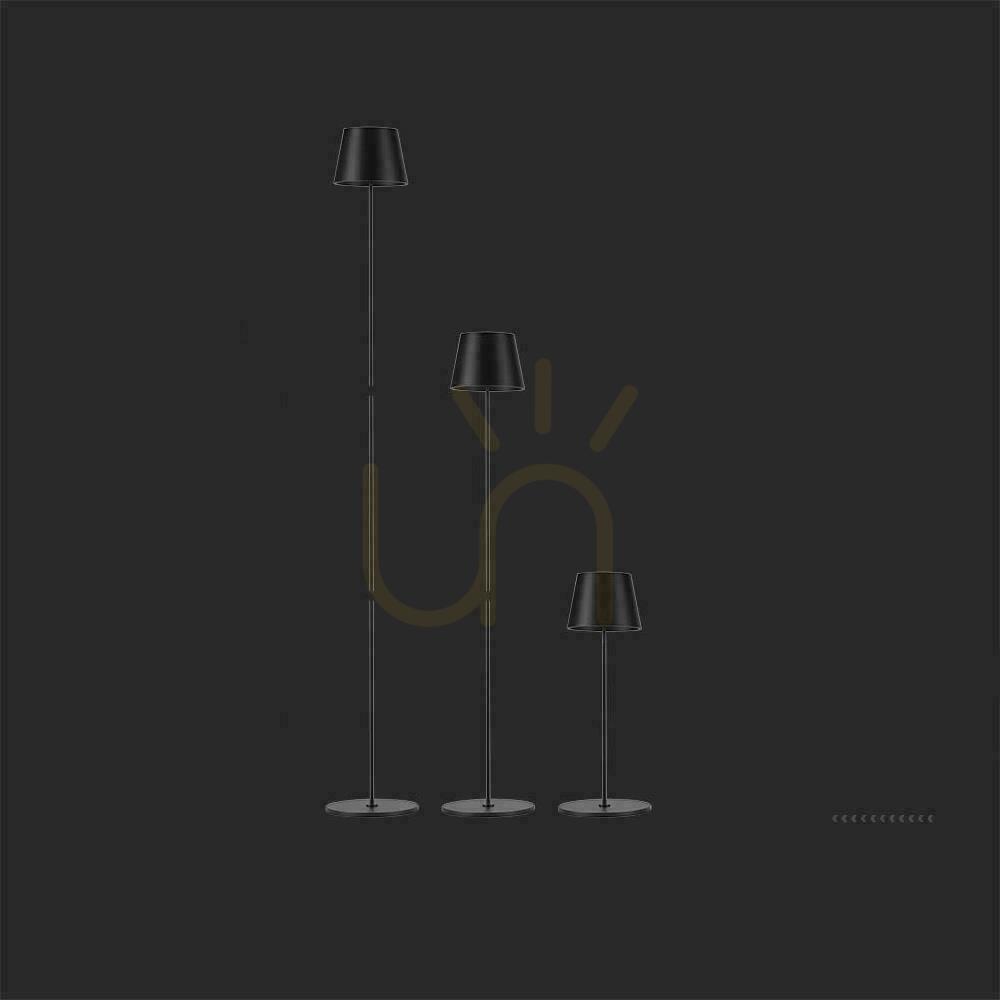 Aussicht V-TAC 4W LED Stehleuchte Schwarz IP54 Wiederaufladbar VT-7544 3000K 300lm. V-TAC 4W LED Stehleuchte Schwarz IP54 Wiederaufladbar VT-7544 3000K 300lm.