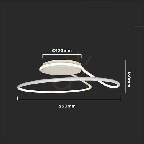 Prüfen Weiße LED-Deckenleuchte V-TAC VT-7784 24 W 4000 K 25 cm