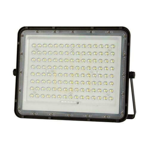 Prüfen V-TAC 20W Solar LED Projektor mit Fernbedienung, AUTO, Timer, IP65 Schwarz VT-180W 6400K 1800lm