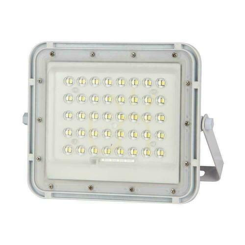 Prüfen V-TAC 10W Solar LED Projektor mit Fernbedienung, AUTO, Timer, IP65 Weiß VT-80W-W 6400K 800lm.
