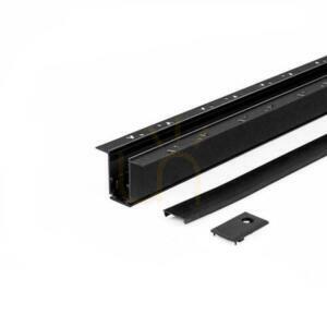SMART 48V V-TAC 200cm Aluminium Flush Rail SMART 48V V-TAC 200cm Aluminium Schwarz (inklusive Blende und Kappen) small 2