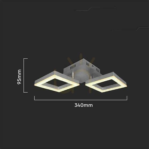 Prüfen V-TAC 17W LED-Deckenleuchte Grau VT-7786 3000K 1490lm