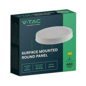 V-TAC LED-Anbauleuchte Premium Downlight 6W Rund fi120 VT-60006 3000K 660lm. small 3