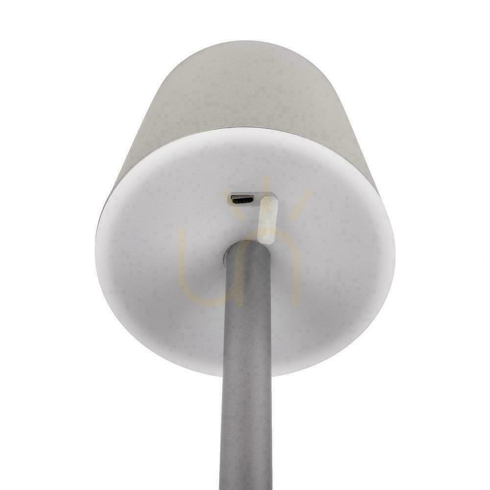 Vorschau V-TAC 3W LED-Ladegerät Dimmbare Nachttischlampe Grau VT-7703 3000K 70lm. V-TAC 3W LED-Ladegerät Dimmbare Nachttischlampe Grau VT-7703 3000K 70lm.