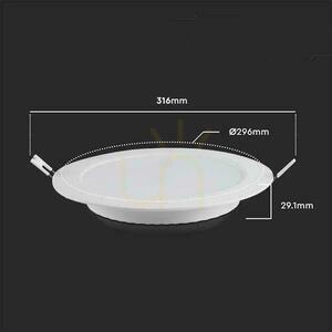 V-TAC LED-Einbauleuchte Premium Downlight 24W Rund fi300 VT-61024 4000K 2640lm. small 1