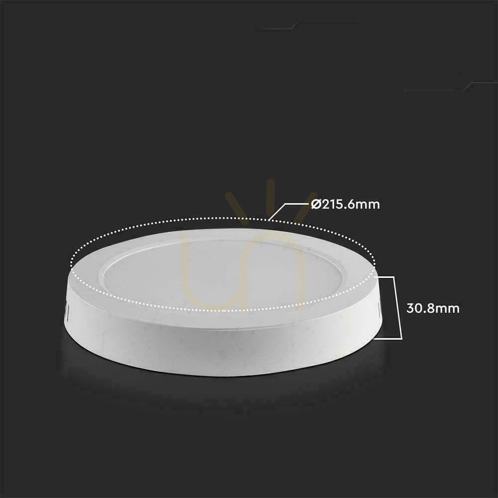 Anzeige V-TAC LED-Anbauleuchte Premium Downlight 18W Rund fi215 VT-60018 3000K 1850lm. V-TAC LED-Anbauleuchte Premium Downlight 18W Rund fi215 VT-60018 3000K 1850lm.