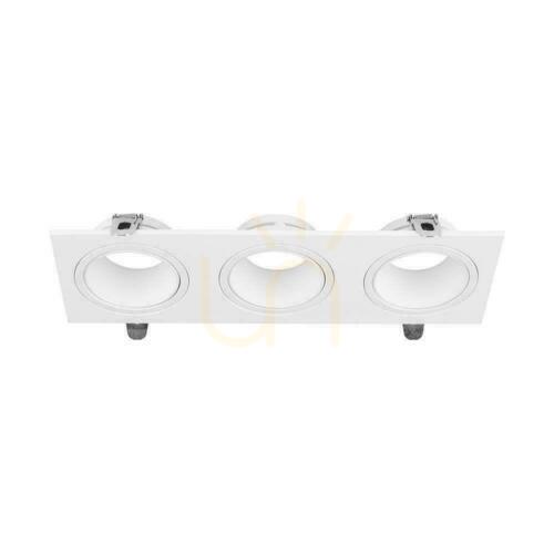 Prüfen Weiße Dreifach-Einbauleuchte V-TAC VT-441 3×GU10 max. 35 W IP20
