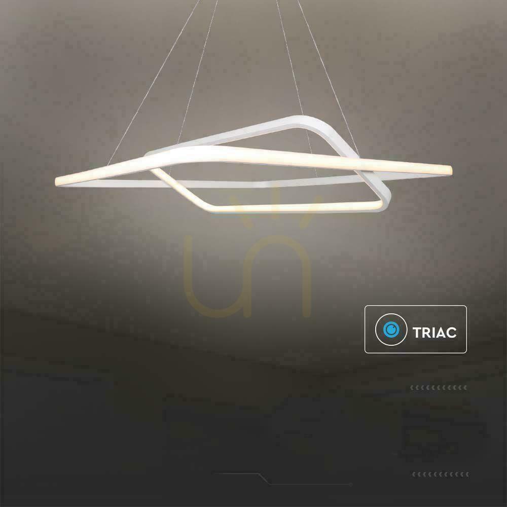 Aussicht V-TAC 48W LED-Pendelleuchte Dimmbar Weiß VT-7909 4000K 5150lm V-TAC 48W LED-Pendelleuchte Dimmbar Weiß VT-7909 4000K 5150lm