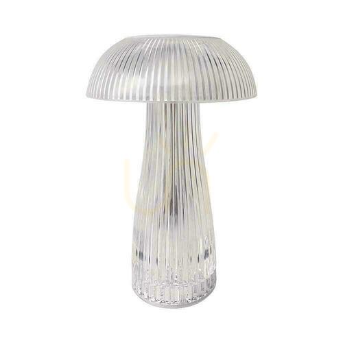 Prüfen V-TAC 1W LED Nachttischlampe 25cm USB Aufladung Dimmbar Transparent VT-1040 3000K-6000K 50lm